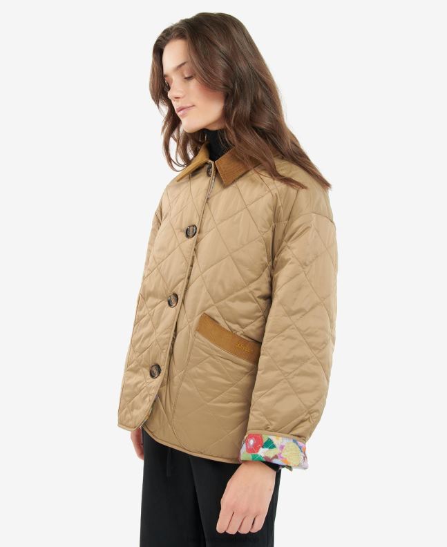 Barbour x House of Hackney Clothing Women Dark Navy/Limerence/Sky Gransden Reversible Quilted Jacket 2BB2F1505