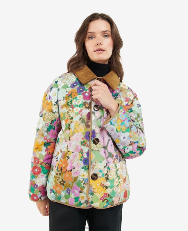 Barbour x House of Hackney Clothing Women Dark Navy/Limerence/Sky Gransden Reversible Quilted Jacket 2BB2F1505