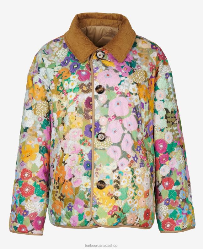 Barbour x House of Hackney Clothing Women Dark Navy/Limerence/Sky Gransden Reversible Quilted Jacket 2BB2F1505