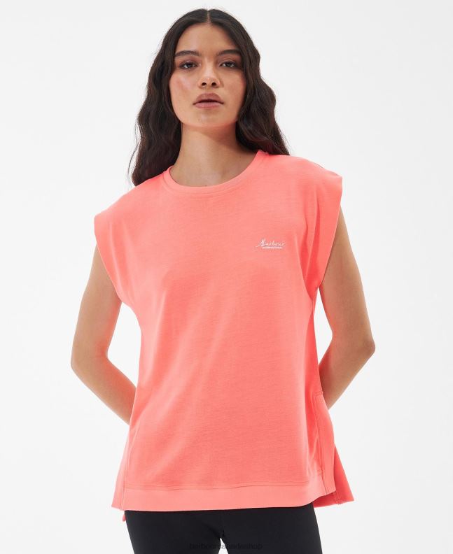 Barbour Clothing Women Atomic Coral Sanderson T-Shirt 2BB2F1687