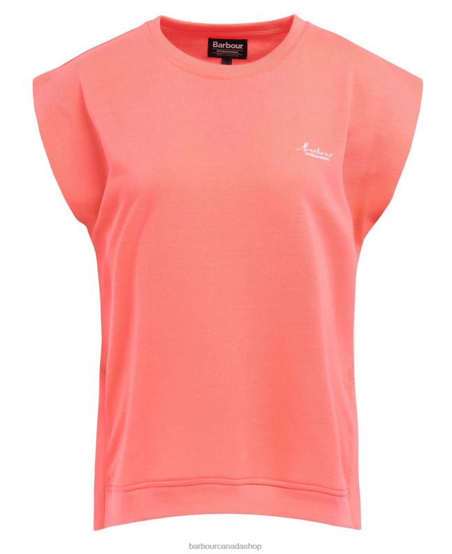 Barbour Clothing Women Atomic Coral Sanderson T-Shirt 2BB2F1687