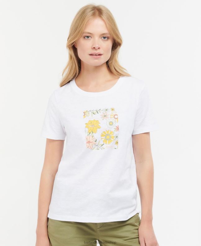 Barbour Clothing Women Buttermilk Coraline T-Shirt 2BB2F1679