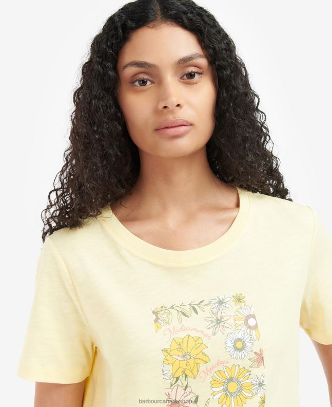 Barbour Clothing Women Buttermilk Coraline T-Shirt 2BB2F1744