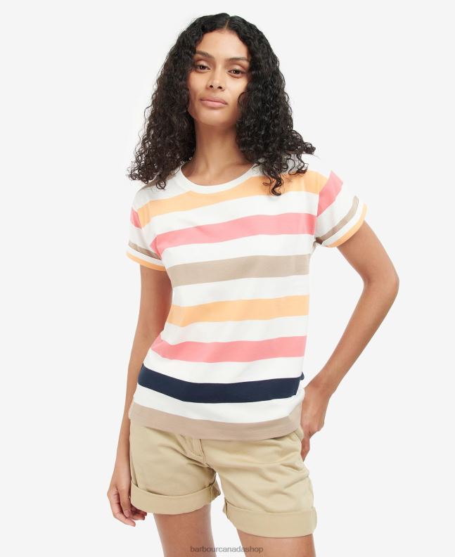 Barbour Clothing Women Buttermilk Multi Light Lyndale Top 2BB2F1647