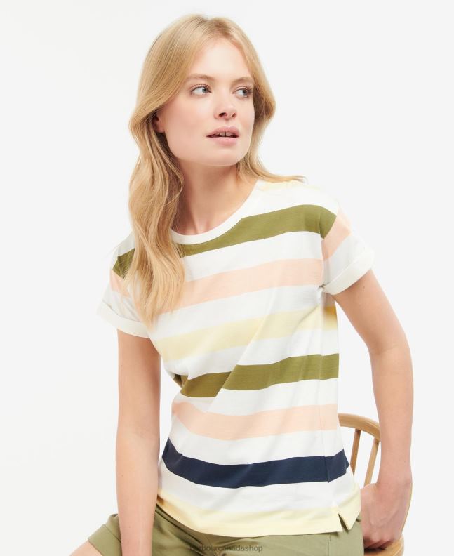 Barbour Clothing Women Buttermilk Multi Light Lyndale Top 2BB2F1678
