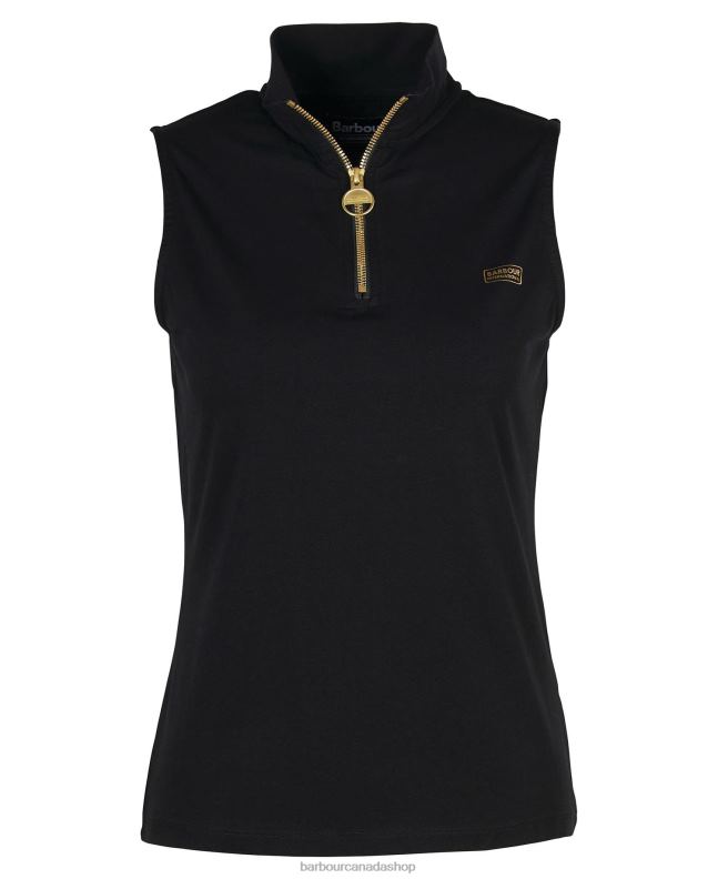 Barbour Clothing Women Classic Black Kasuki Half-Zip Top 2BB2F1672