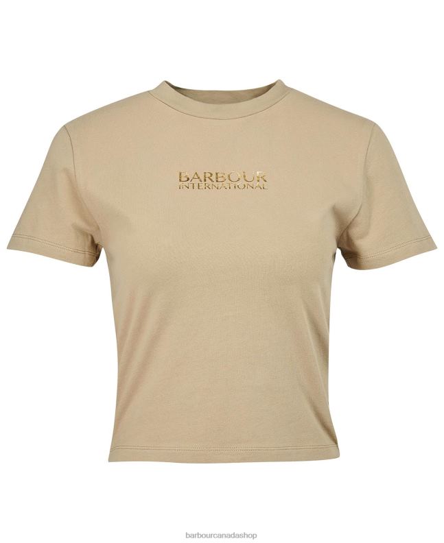 Barbour Clothing Women Classic Black Reign Cropped T-Shirt 2BB2F1691