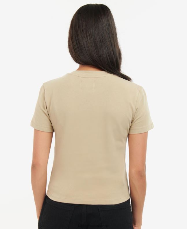 Barbour Clothing Women Classic Black Reign Cropped T-Shirt 2BB2F1691