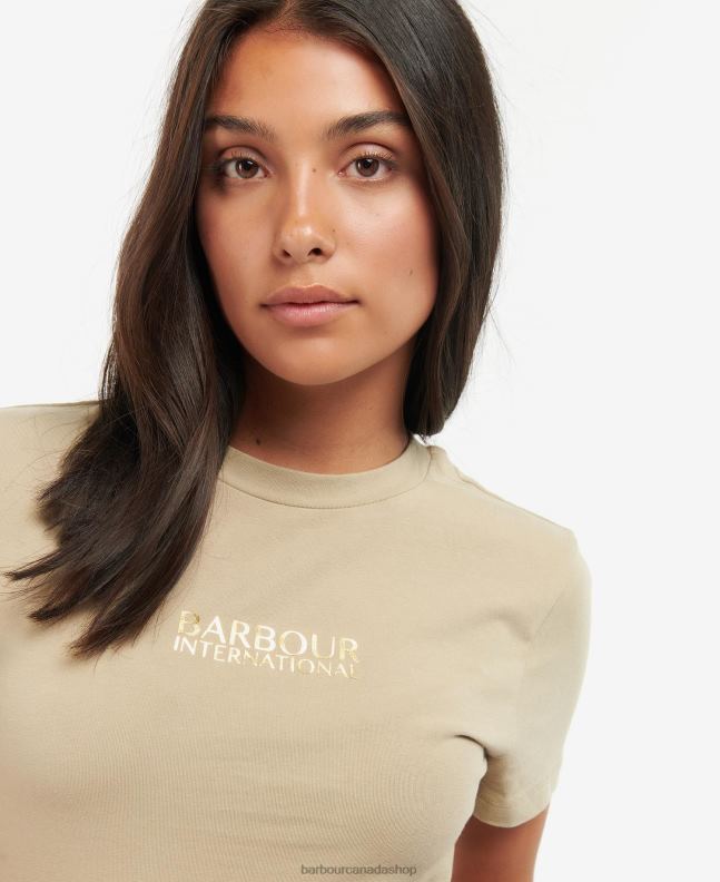 Barbour Clothing Women Classic Black Reign Cropped T-Shirt 2BB2F1691