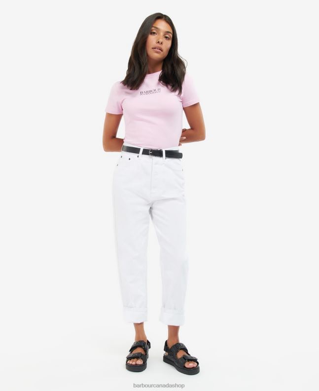 Barbour Clothing Women Classic Black Reign Cropped T-Shirt 2BB2F1718