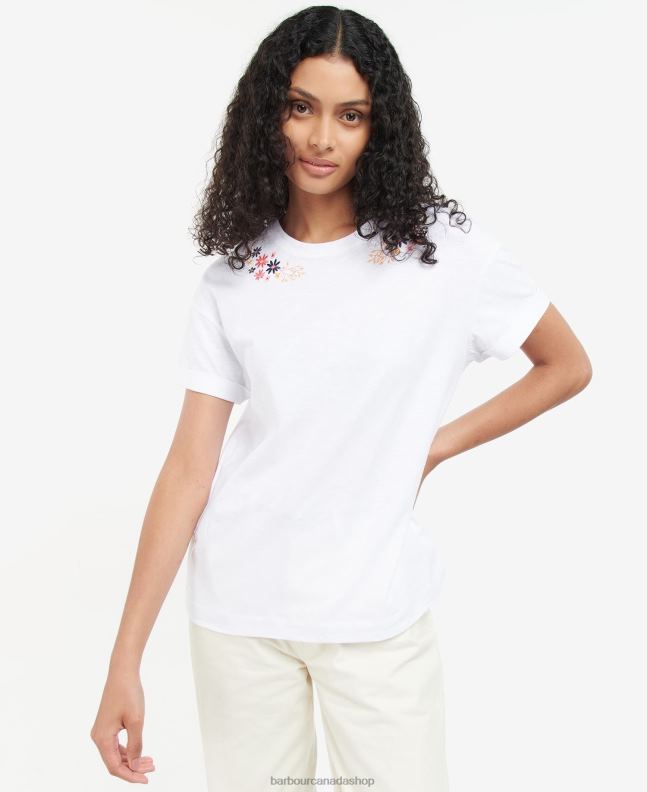 Barbour Clothing Women Classic White Apia T-Shirt 2BB2F1683