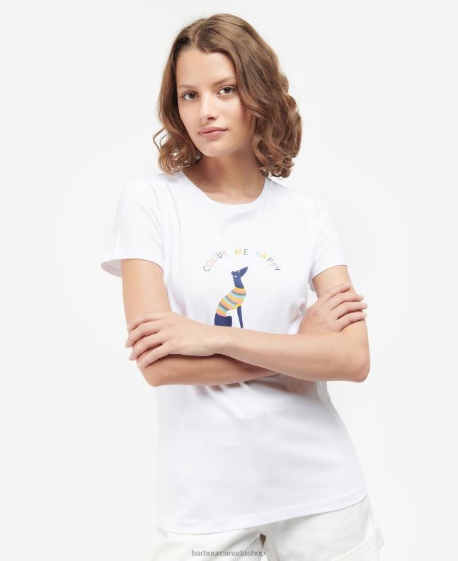 Barbour Clothing Women Classic White Bowland T-Shirt 2BB2F1674