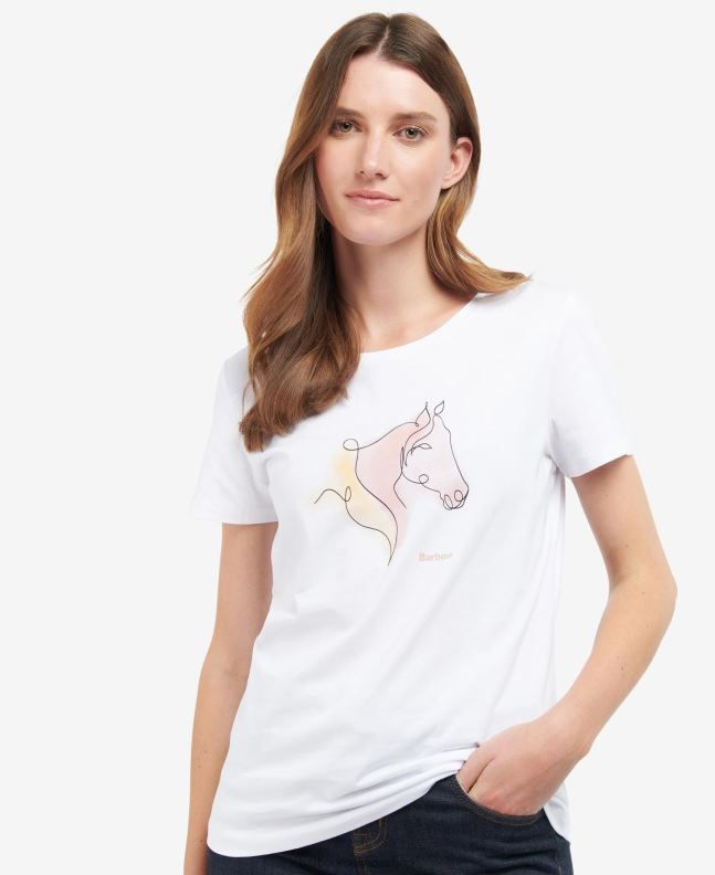 Barbour Clothing Women Classic White Juniper T-Shirt 2BB2F1673