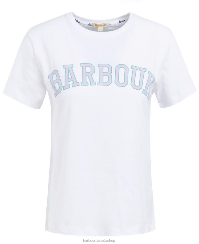 Barbour Clothing Women Classic White Northumberland T-Shirt 2BB2F1680