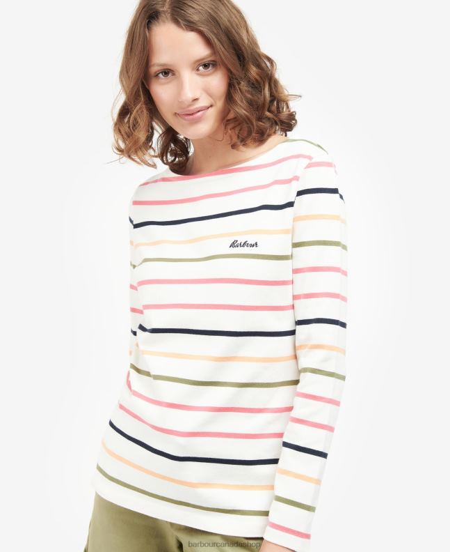 Barbour Clothing Women Cloud Stripe Hawkins Top 2BB2F1665