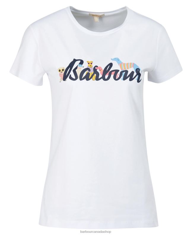 Barbour Clothing Women Light Grey Marl Southport T-Shirt 2BB2F1660