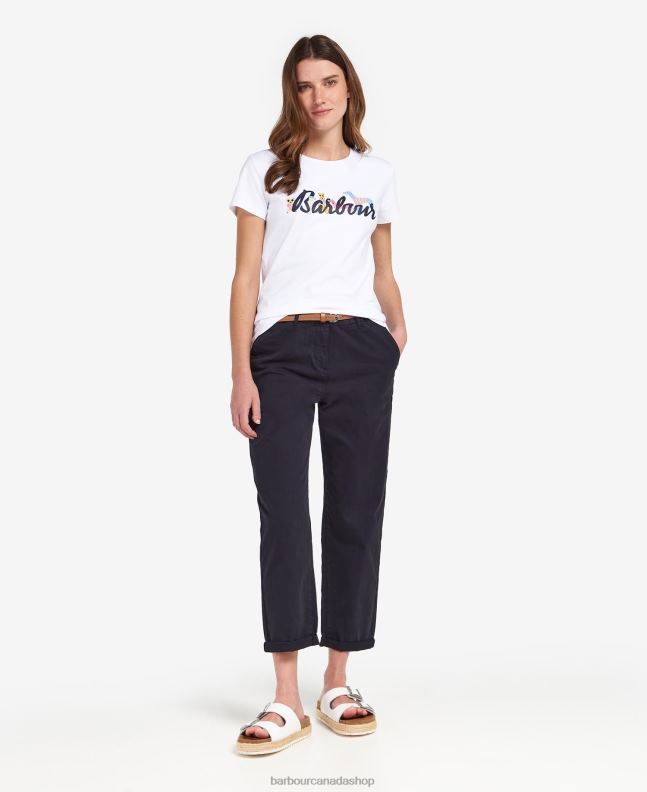 Barbour Clothing Women Light Grey Marl Southport T-Shirt 2BB2F1660