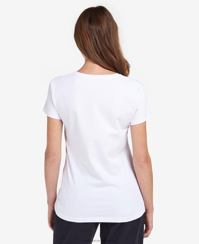 Barbour Clothing Women Light Grey Marl Southport T-Shirt 2BB2F1660