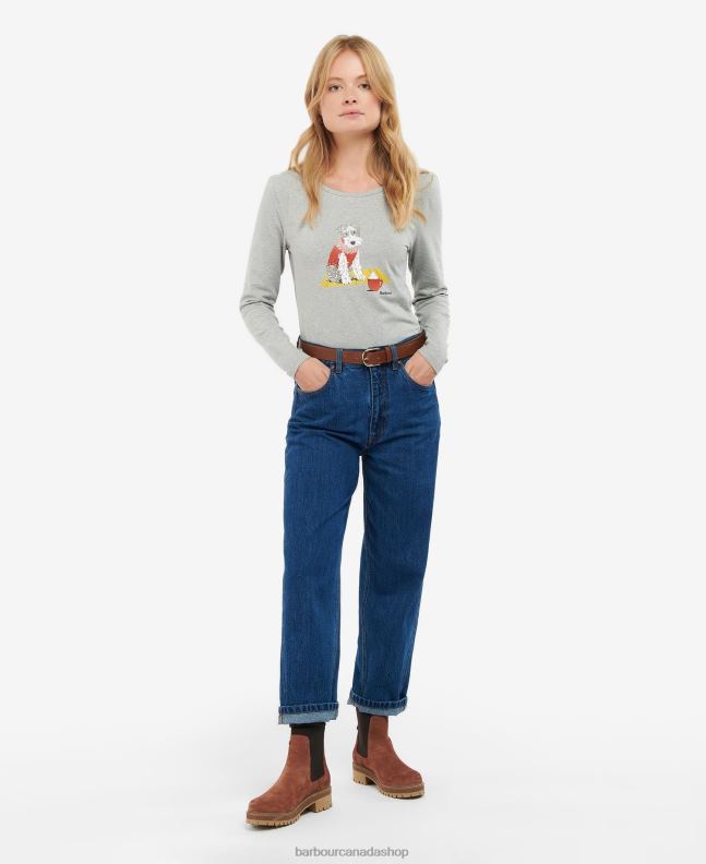 Barbour Clothing Women Lt Grey Marl Fairsfield T-Shirt 2BB2F1745