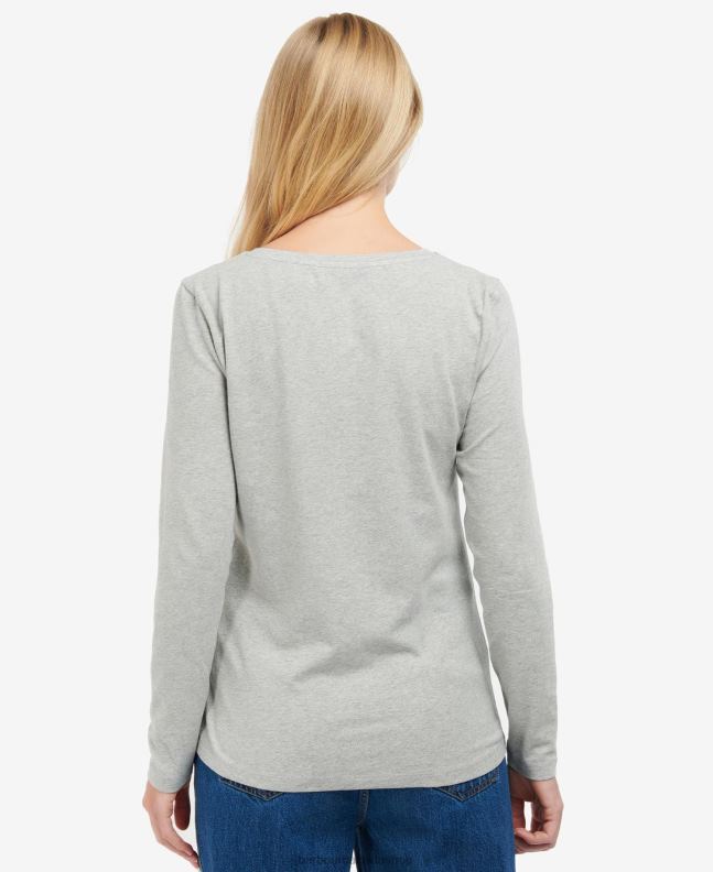 Barbour Clothing Women Lt Grey Marl Fairsfield T-Shirt 2BB2F1745