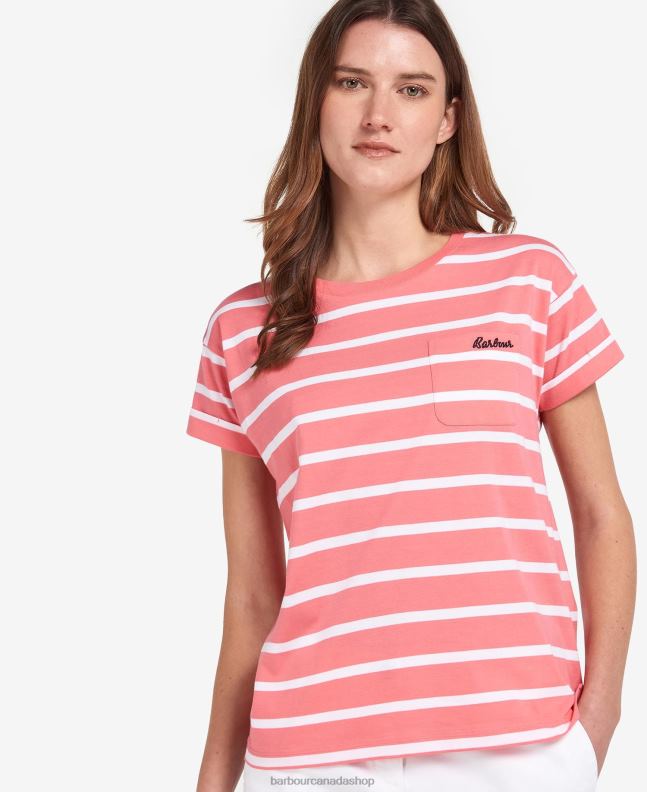 Barbour Clothing Women Navy/White Otterburn Stripe T-Shirt 2BB2F1736