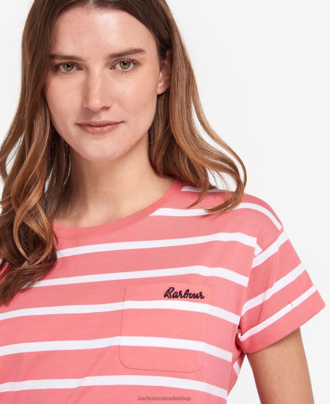 Barbour Clothing Women Navy/White Otterburn Stripe T-Shirt 2BB2F1736