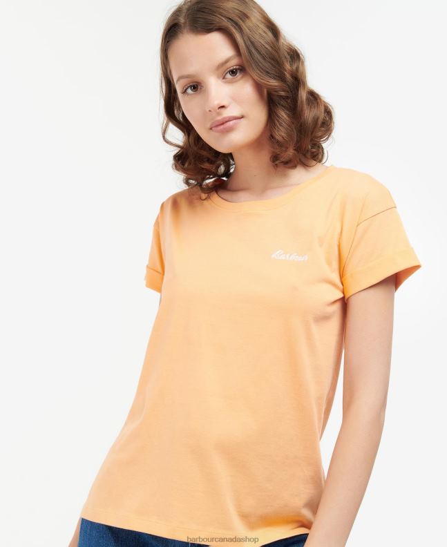 Barbour Clothing Women Papaya Kenmore T-Shirt 2BB2F1752