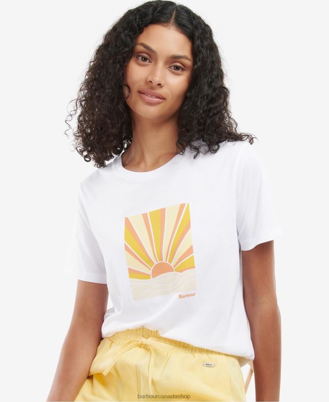 Barbour Clothing Women White Penrose T-Shirt 2BB2F1717