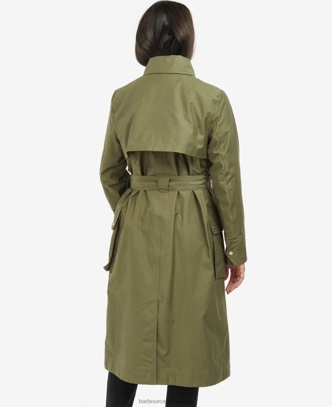 Barbour Clothing Women Black/Northumberland Check Powerbuilt Waterproof Trench Coat 2BB2F1534