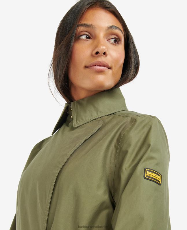 Barbour Clothing Women Black/Northumberland Check Powerbuilt Waterproof Trench Coat 2BB2F1534