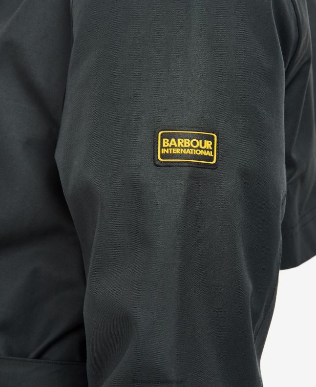 Barbour Clothing Women Black/Northumberland Check Powerbuilt Waterproof Trench Coat 2BB2F1538