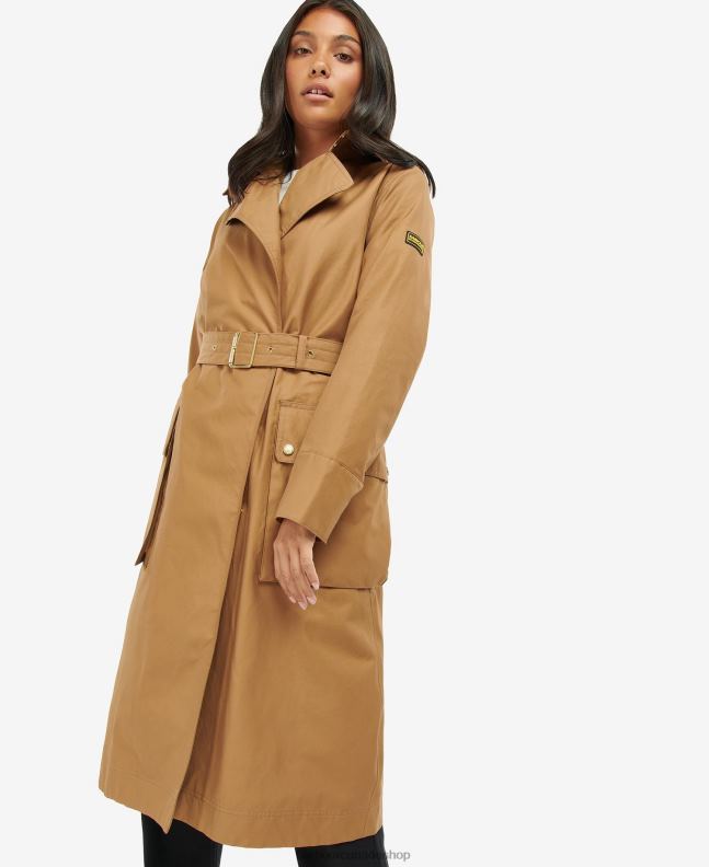 Barbour Clothing Women Black/Northumberland Check Powerbuilt Waterproof Trench Coat 2BB2F1540