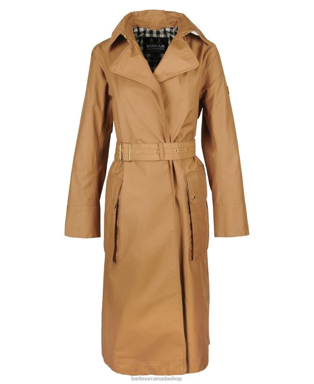 Barbour Clothing Women Black/Northumberland Check Powerbuilt Waterproof Trench Coat 2BB2F1540