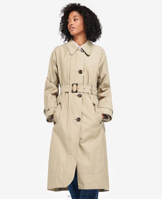 Barbour Clothing Women Dark Navy/Ancient Poplar Somerland Trench Coat 2BB2F1530