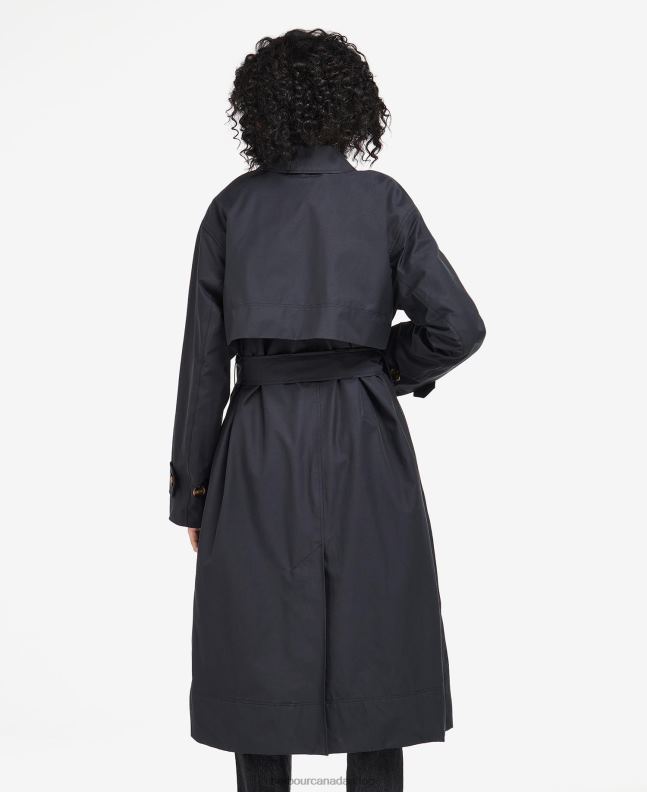 Barbour Clothing Women Dark Navy/Ancient Poplar Somerland Trench Coat 2BB2F1533