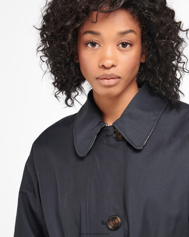 Barbour Clothing Women Dark Navy/Ancient Poplar Somerland Trench Coat 2BB2F1533