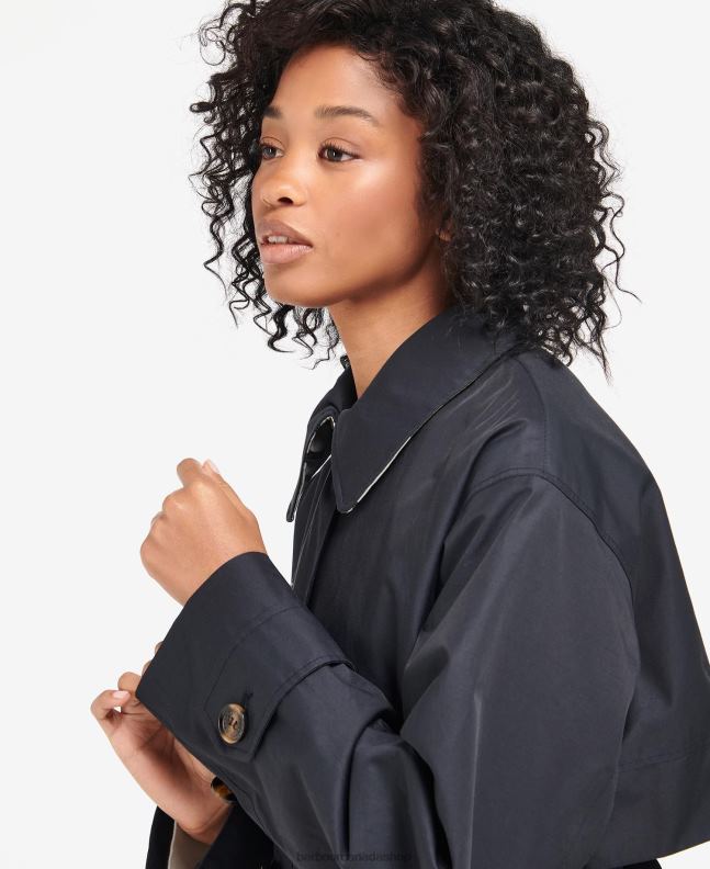 Barbour Clothing Women Dark Navy/Ancient Poplar Somerland Trench Coat 2BB2F1533
