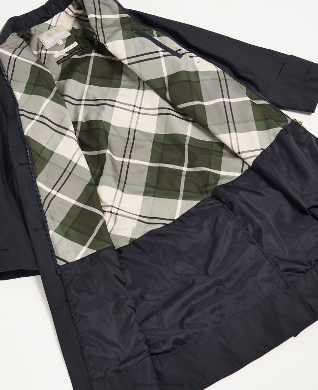 Barbour Clothing Women Dark Navy/Ancient Poplar Somerland Trench Coat 2BB2F1533