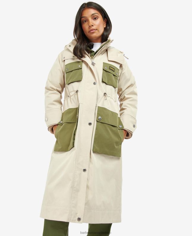 Barbour Clothing Women Midnight Green Thruxton Waterproof Trench Coat 2BB2F1535