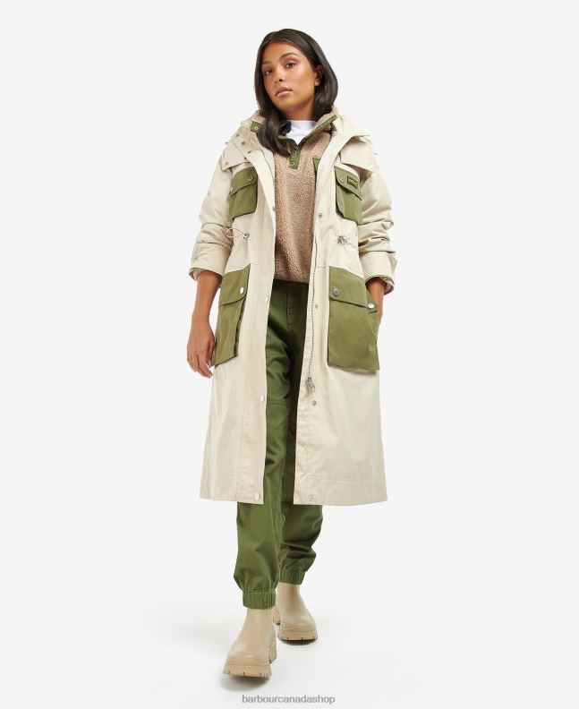 Barbour Clothing Women Midnight Green Thruxton Waterproof Trench Coat 2BB2F1535