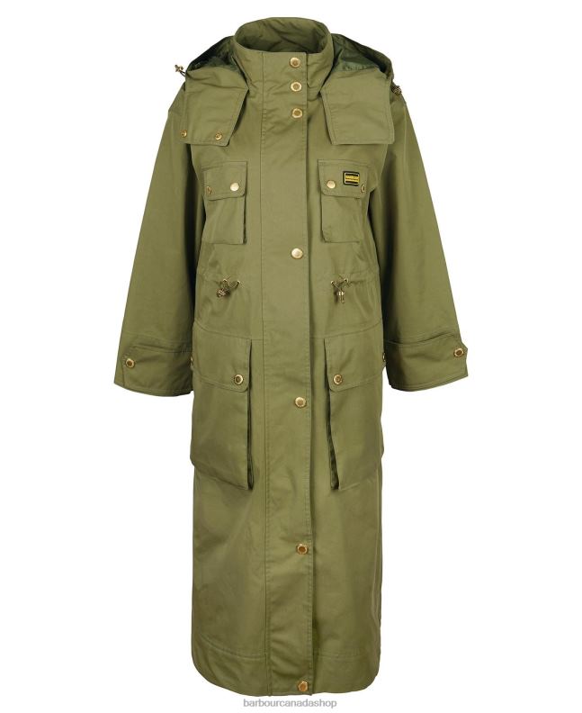 Barbour Clothing Women Midnight Green Thruxton Waterproof Trench Coat 2BB2F1536