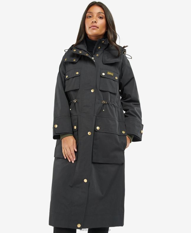 Barbour Clothing Women Midnight Green Thruxton Waterproof Trench Coat 2BB2F1537