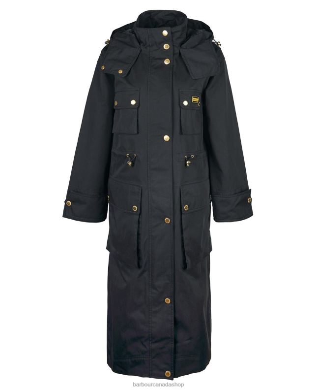 Barbour Clothing Women Midnight Green Thruxton Waterproof Trench Coat 2BB2F1537