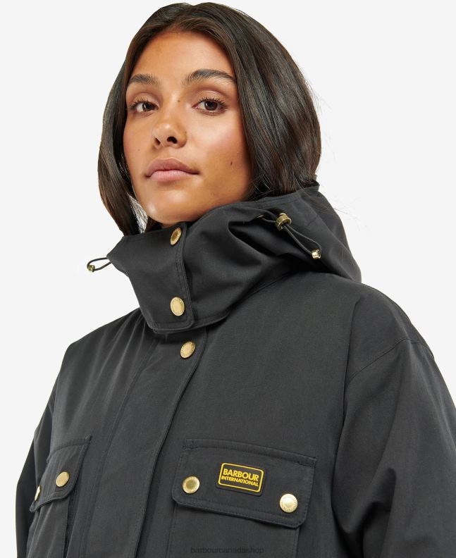 Barbour Clothing Women Midnight Green Thruxton Waterproof Trench Coat 2BB2F1537