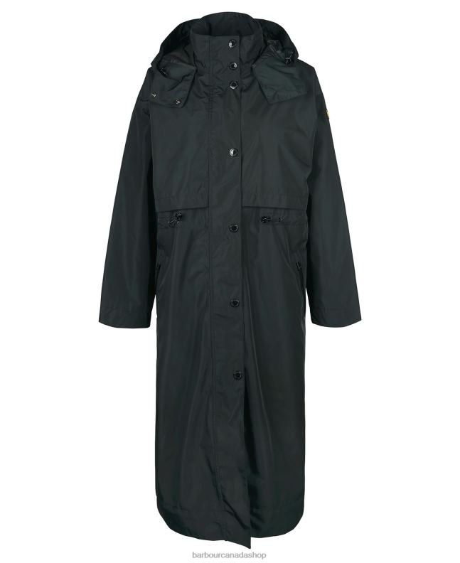 Barbour Clothing Women Palmer Green Crossfields Waterproof Trench Coat 2BB2F1532