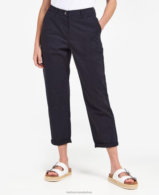 Barbour Clothing Women Classic Navy Essential Chinos 2BB2F1805