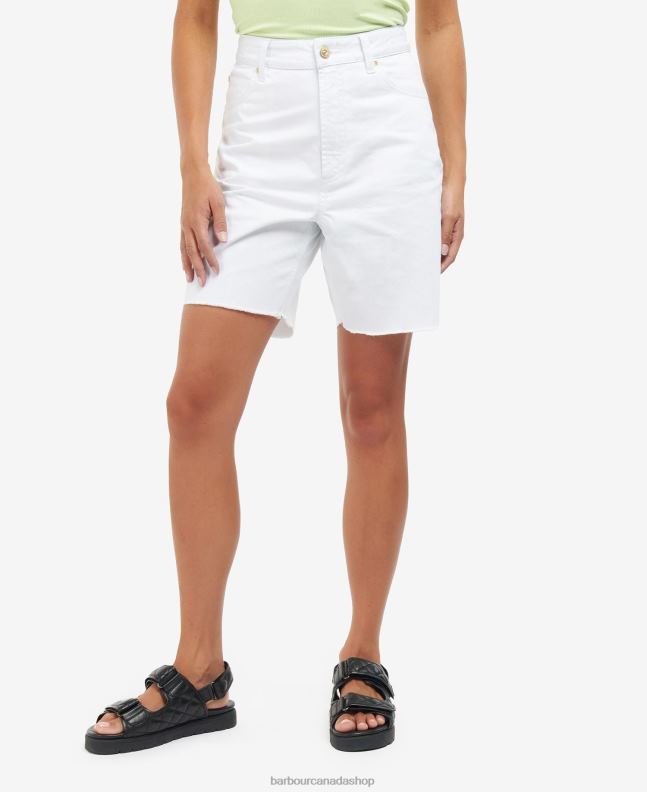 Barbour Clothing Women Classic White Galica Shorts 2BB2F1788