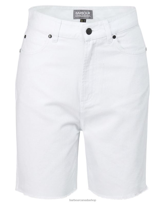 Barbour Clothing Women Classic White Galica Shorts 2BB2F1788