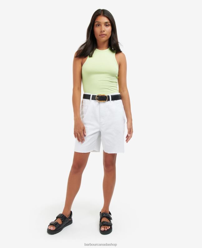 Barbour Clothing Women Classic White Galica Shorts 2BB2F1788
