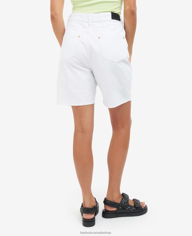 Barbour Clothing Women Classic White Galica Shorts 2BB2F1788